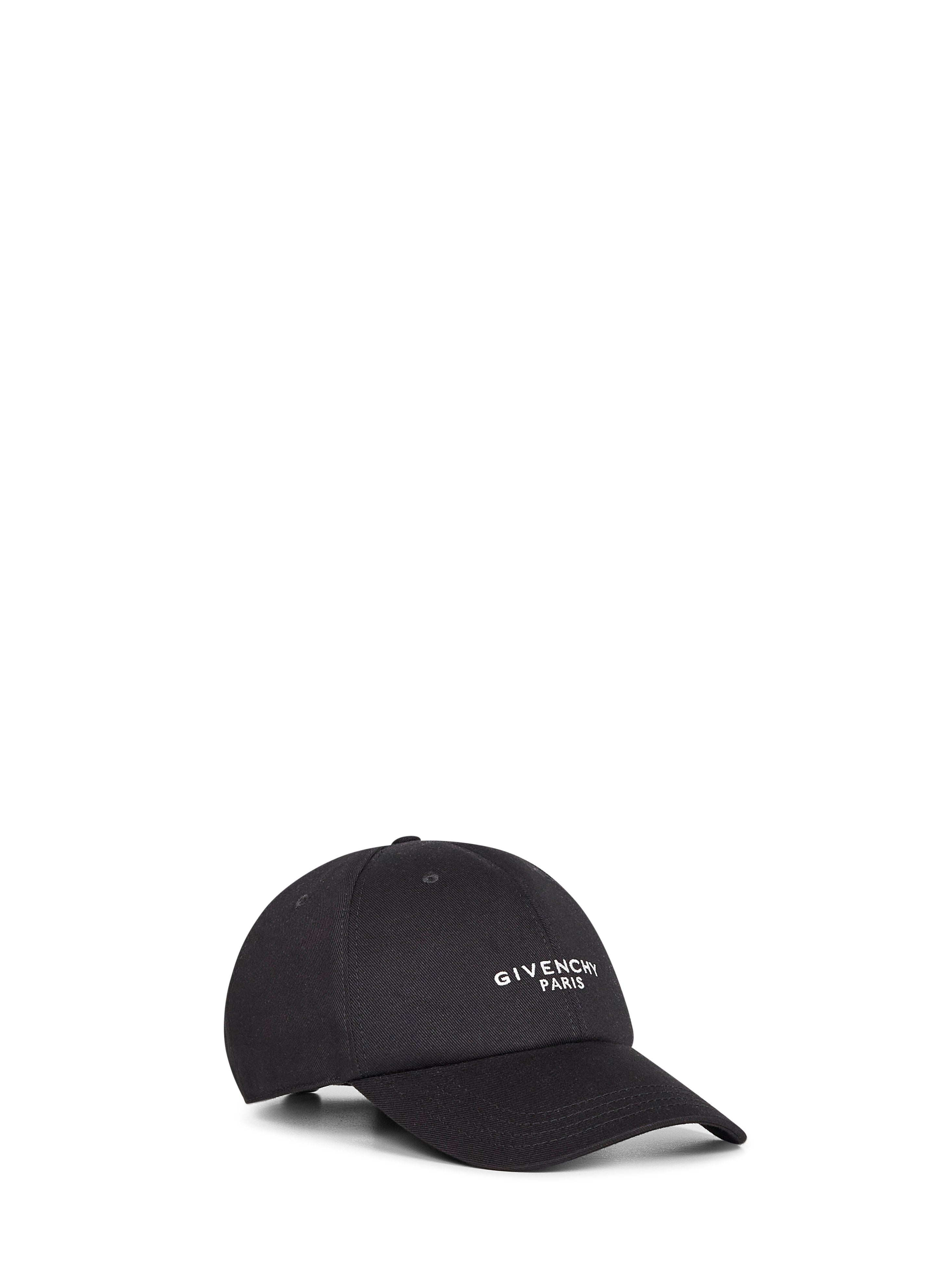 Black cotton twill GIVENCHY Paris cap – Daniello.com