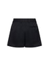 Shorts con pince in lana grain de poudre nera
