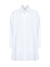 Camicia asimmetrica in popeline bianco