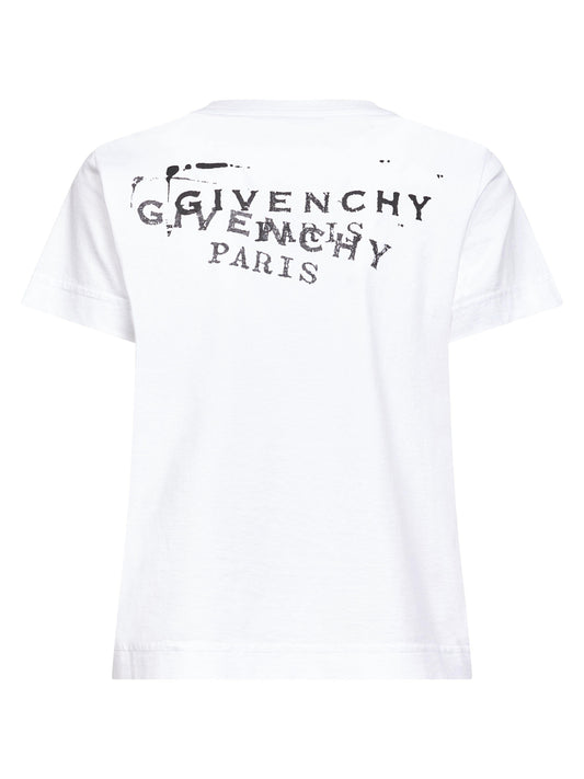 T-shirt bianca con stampa GIVENCHY Stamp