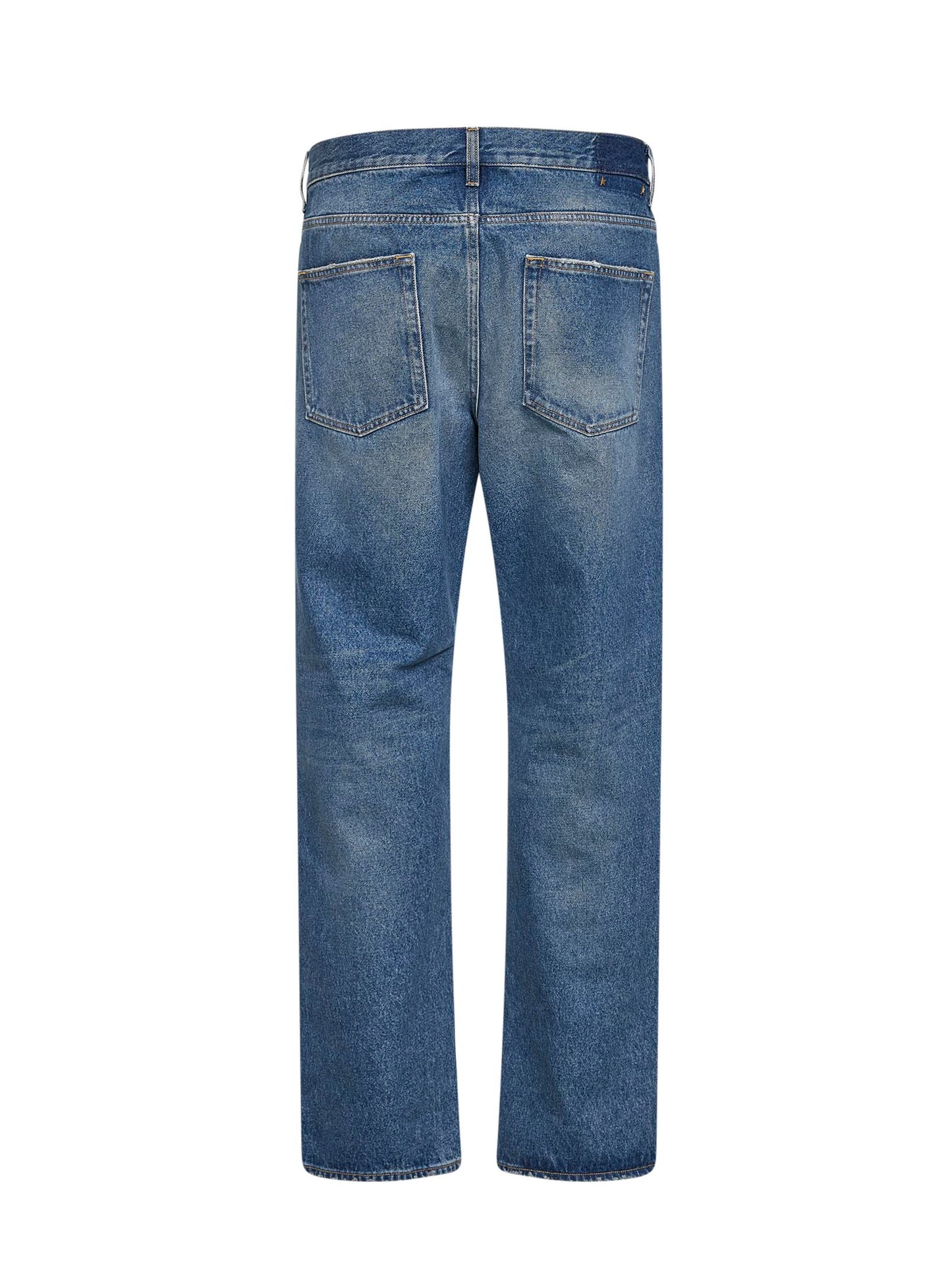 Jeans loose-fit lavaggio medio in denim blu