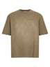 Beige bleached cotton jersey Journey T-shirt