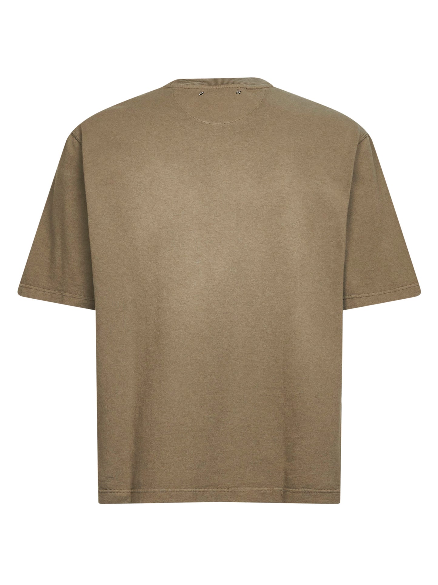Beige bleached cotton jersey Journey T-shirt
