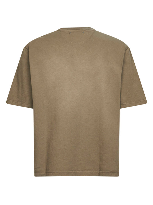 Beige bleached cotton jersey Journey T-shirt