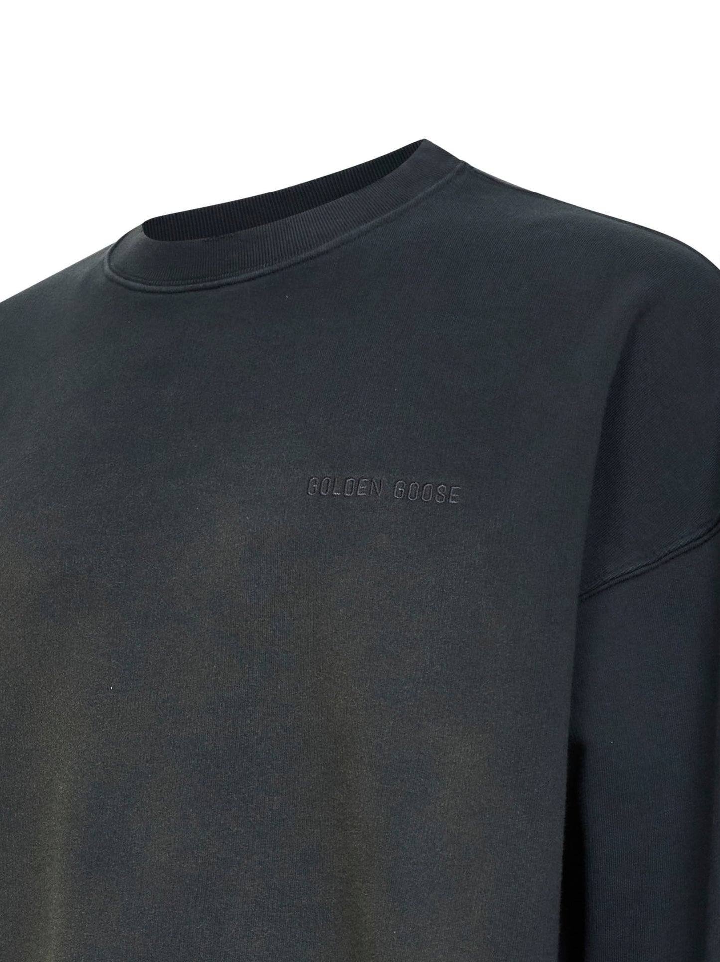 Black bleached cotton Journey sweatshirt