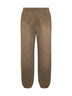 Beige bleached-effect cotton jogging trousers