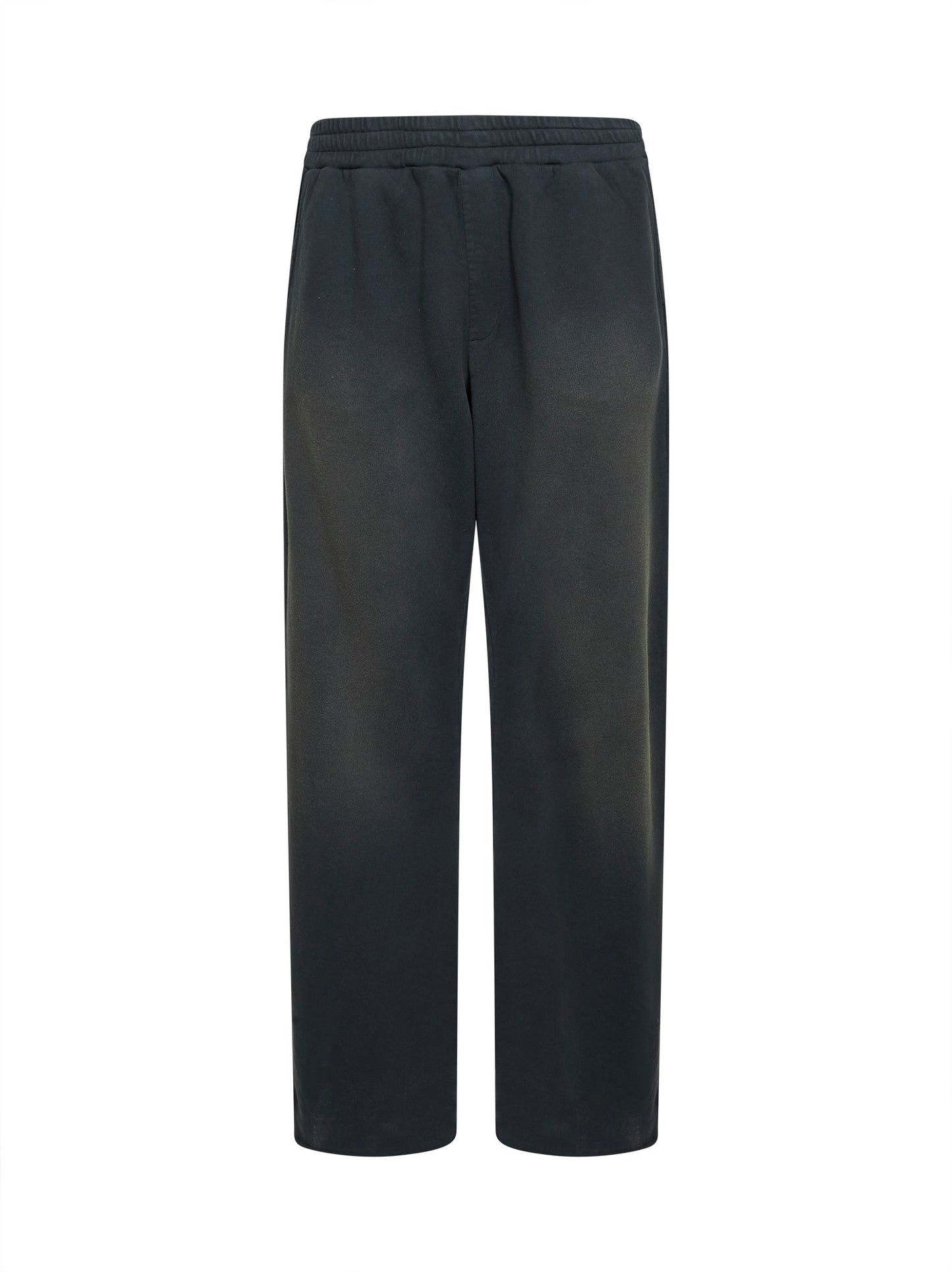Black bleached cotton fleece Journey jogging trousers