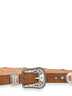 Cintura Lace sottile in nabuk nocciola con intarsi