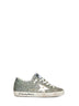 Platinum and green Super-Star sneakers