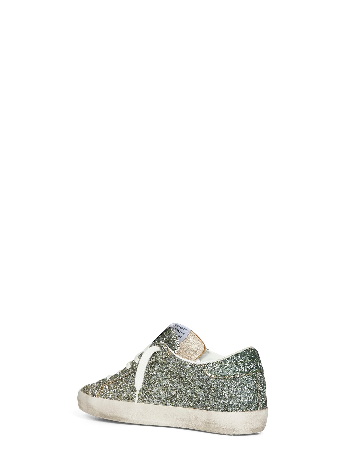 Platinum and green Super-Star sneakers