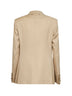Blazer doppiopetto in gabardina di lana sabbia