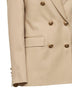 Blazer doppiopetto in gabardina di lana sabbia
