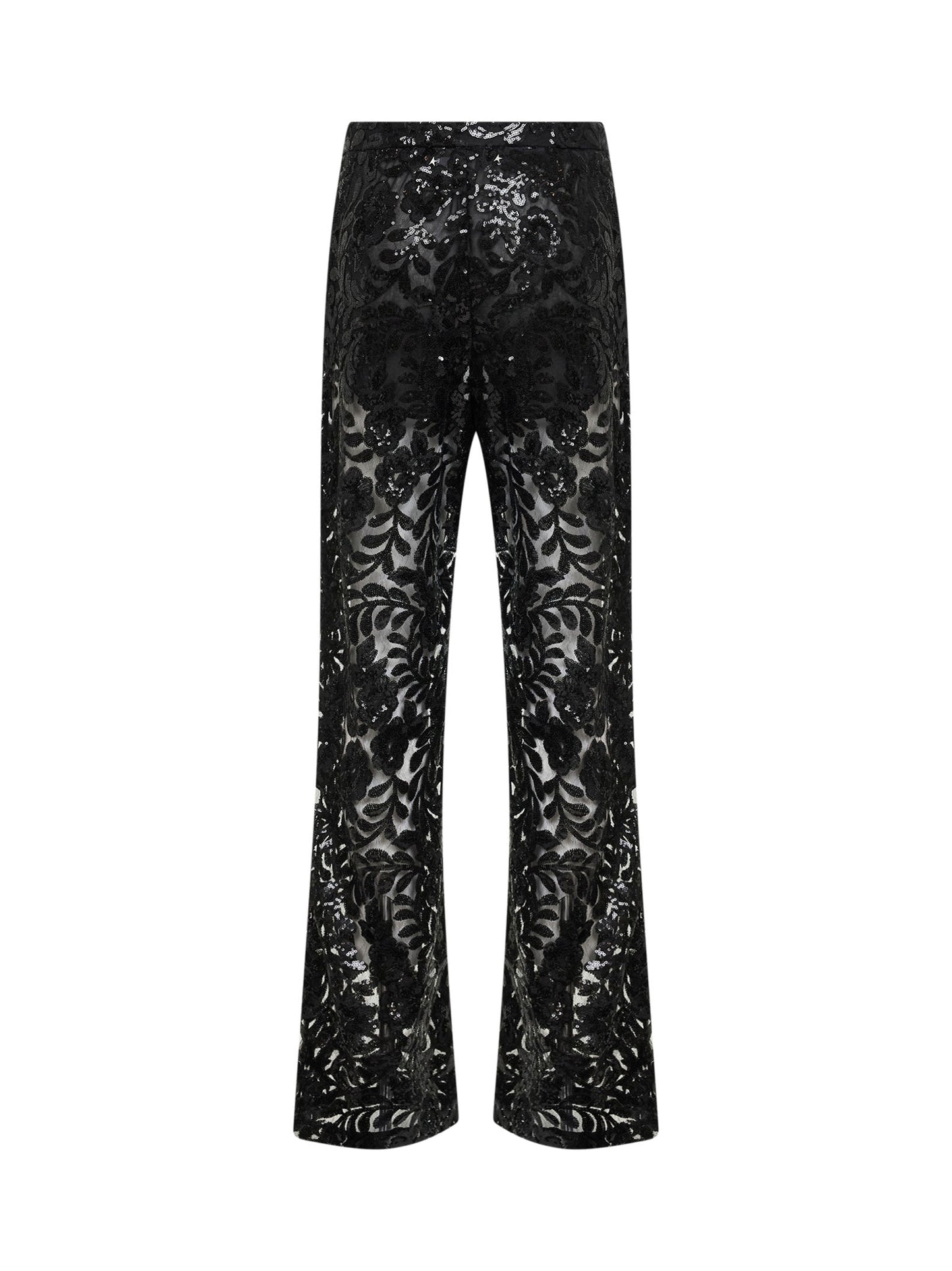 Pantaloni Journey in tulle con ricamo in paillettes nero