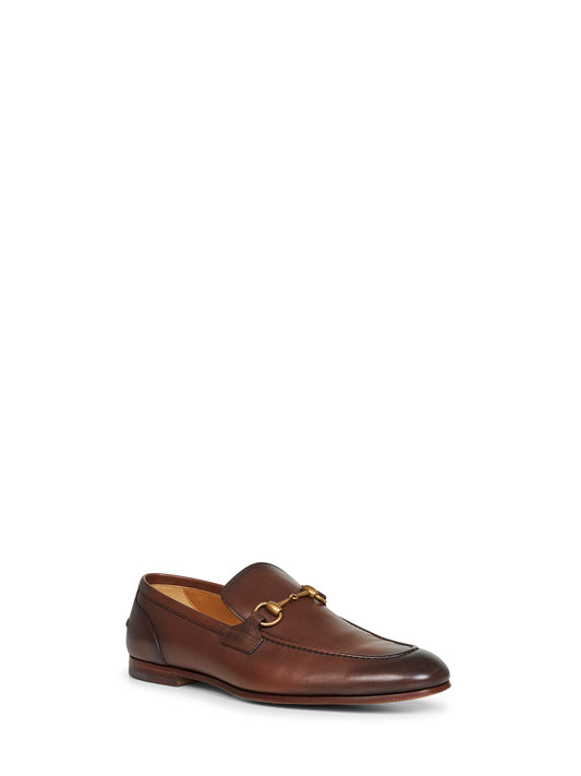 Dark brown leather Gucci Jordaan loafers