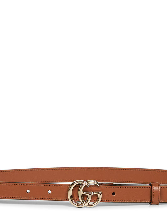 Brown GG Marmont thin belt