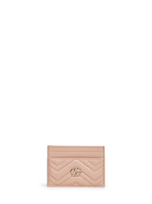 Pinkish beige GG Marmont card holder