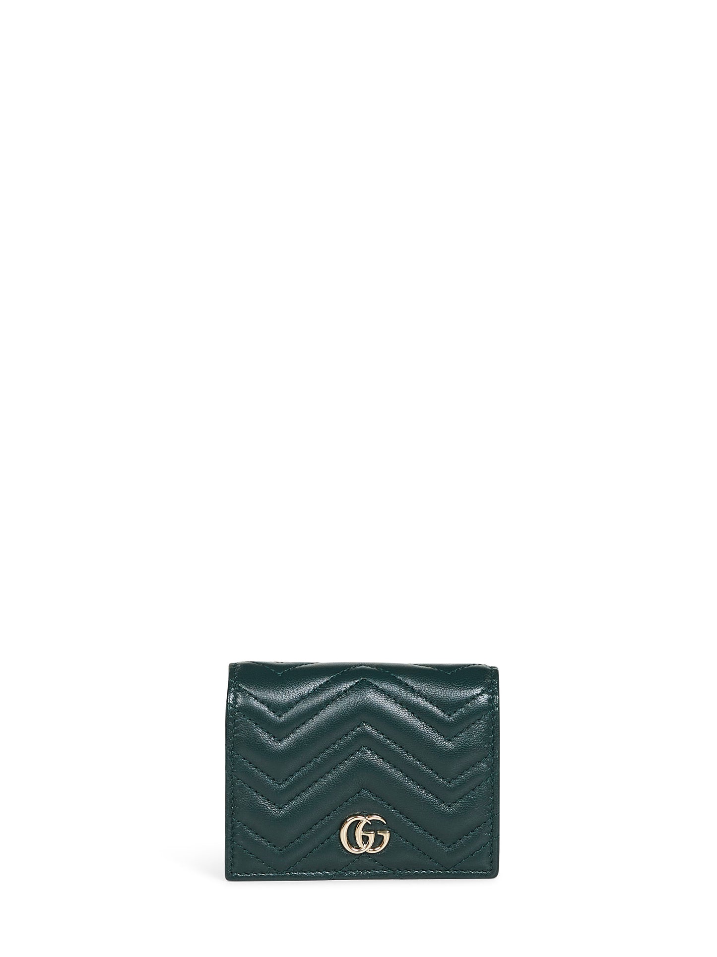 Green GG Marmont card case wallet