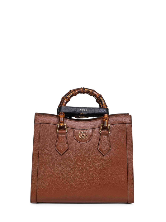 Borsa shopping Gucci Diana media cuoio