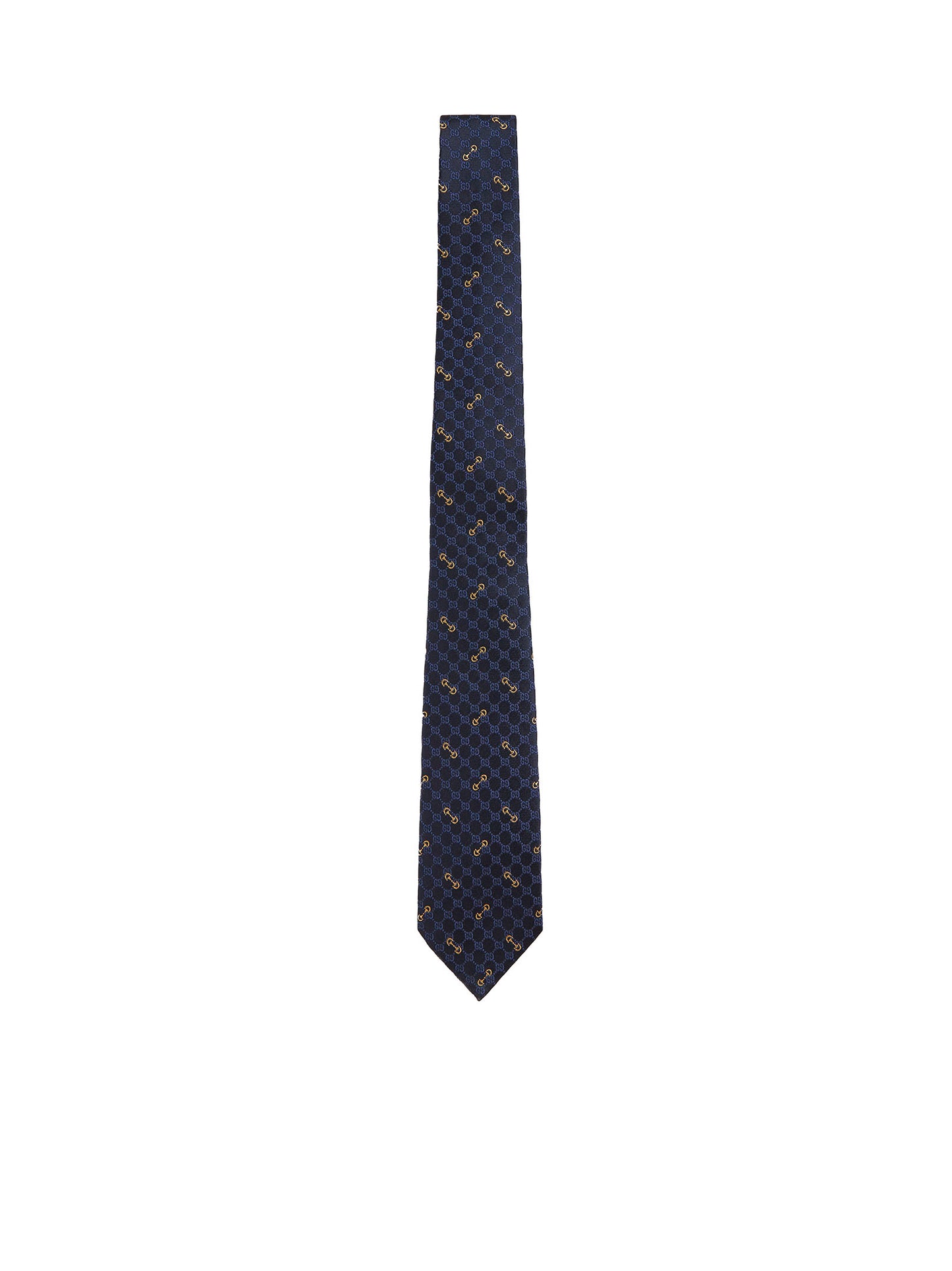 Jacquard silk tie with Bit detail