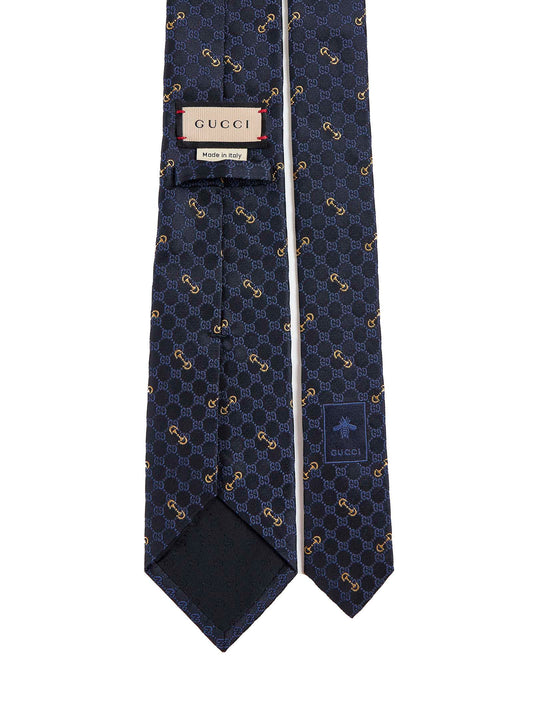 Jacquard silk tie with Bit detail