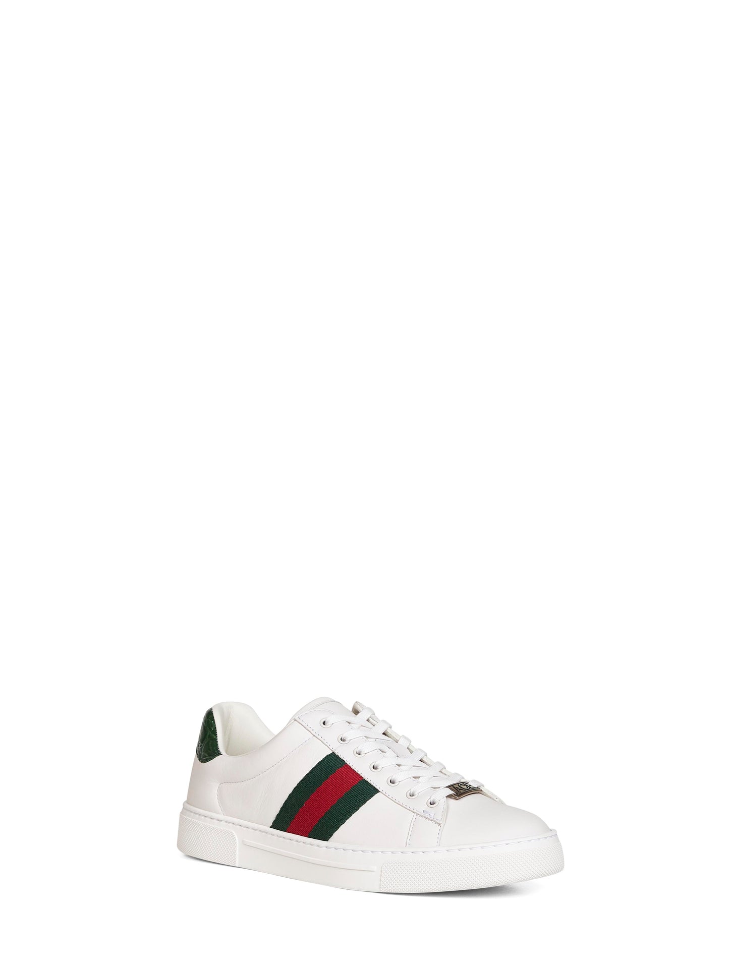 Sneakers Ace in pelle bianca con dettaglio Web