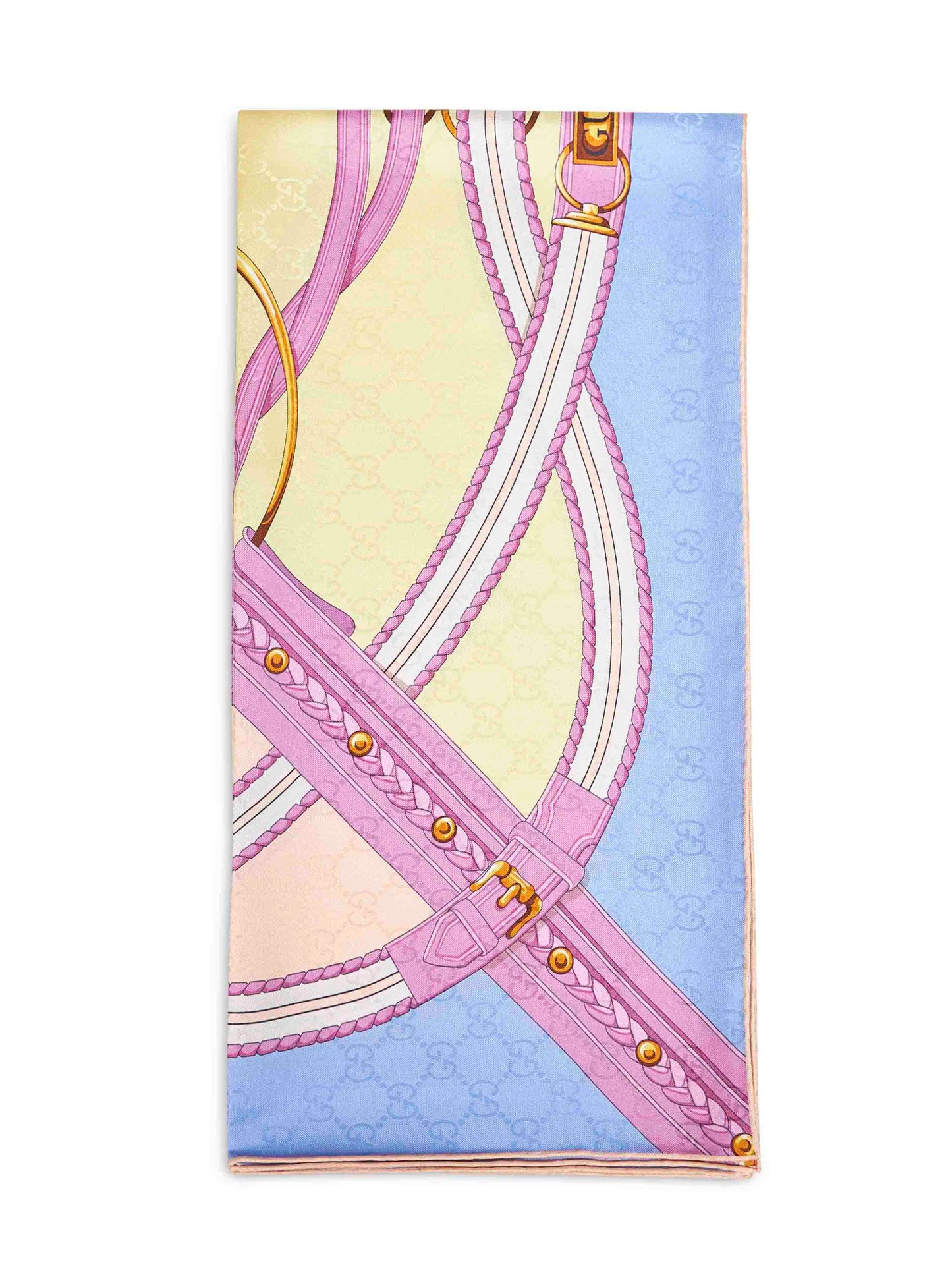 Carré in seta jacquard stampata<BR/>