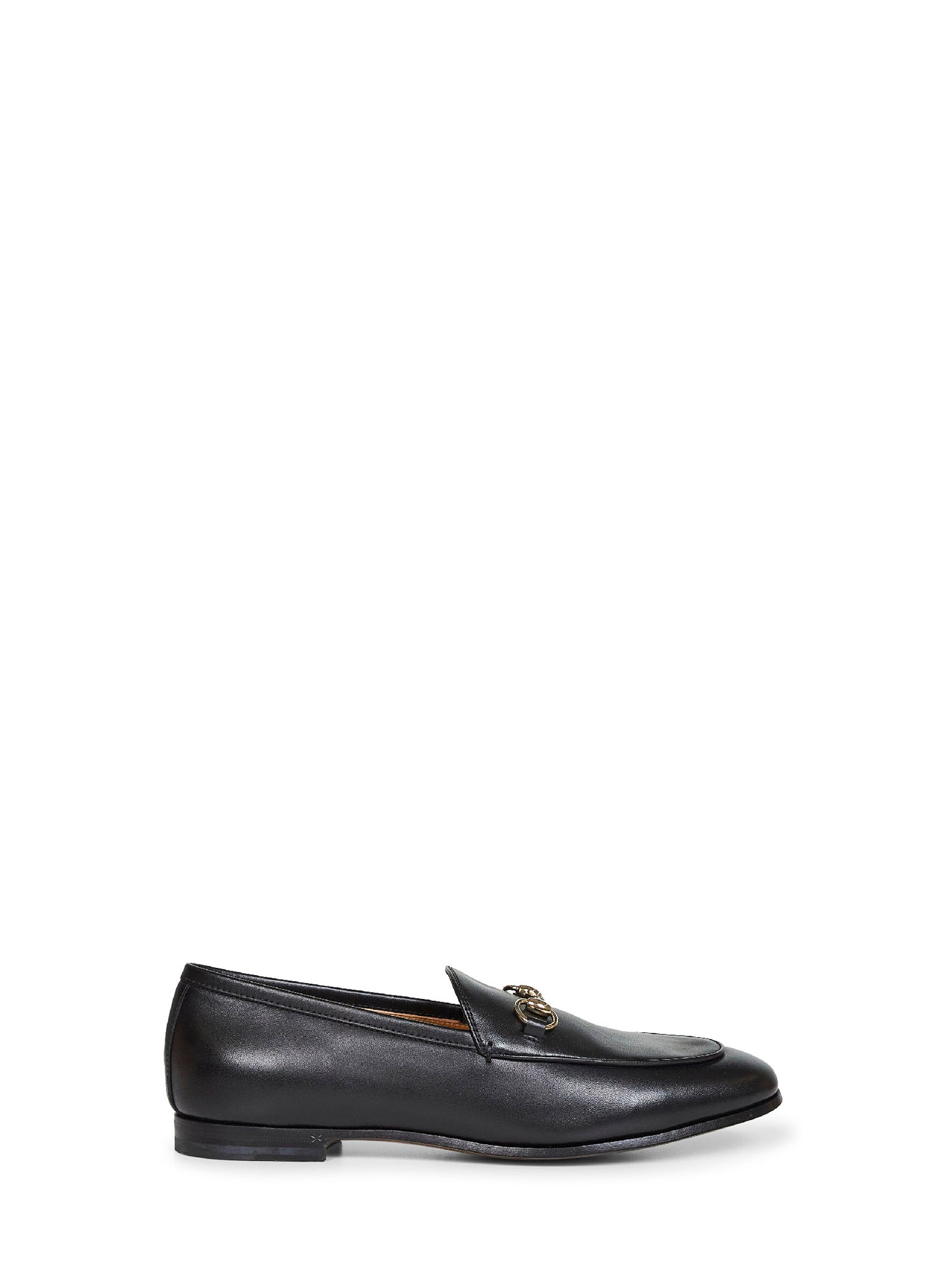 Black leather Gucci Jordaan loafers