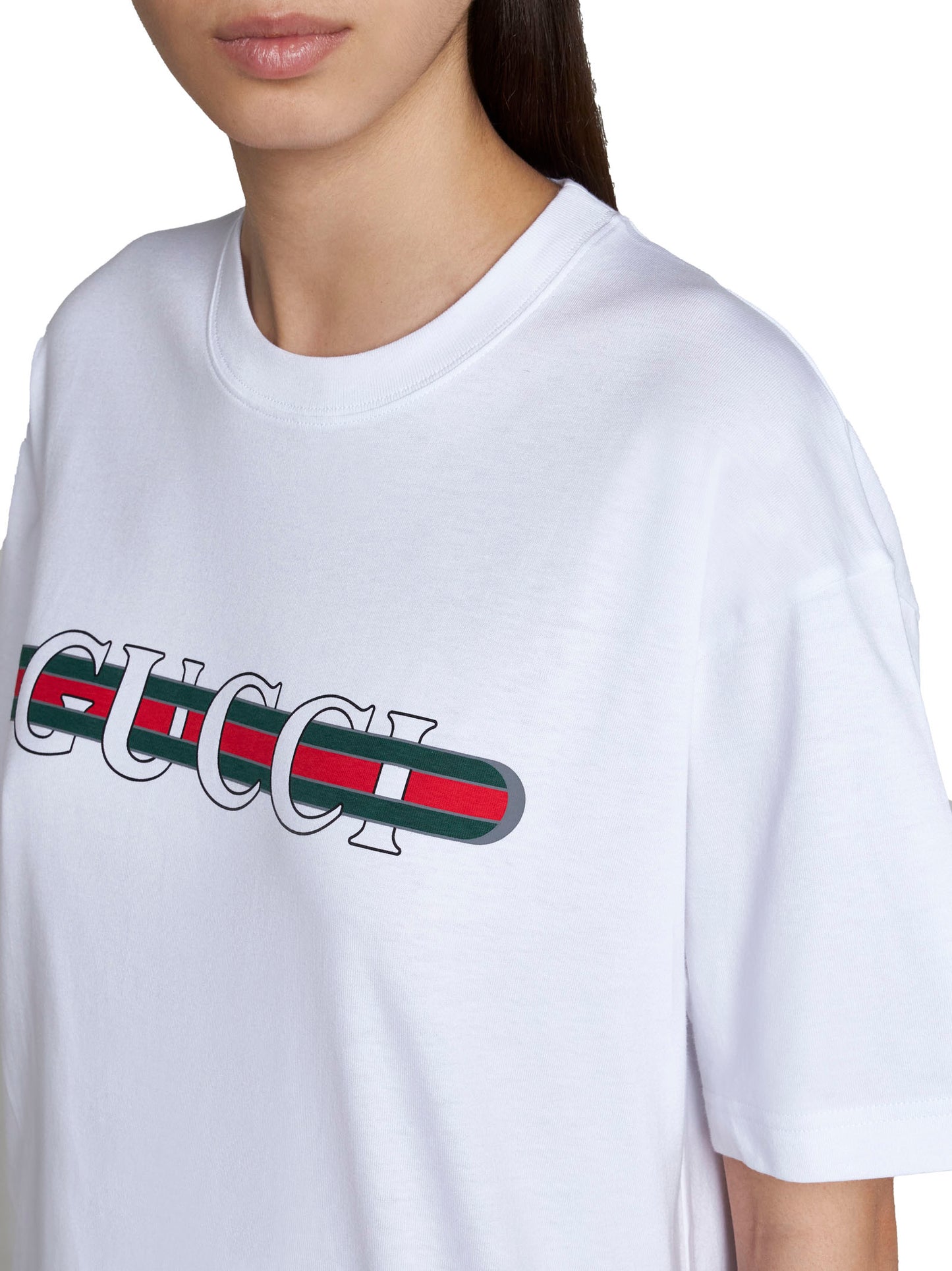 T-shirt in jersey di cotone stampato