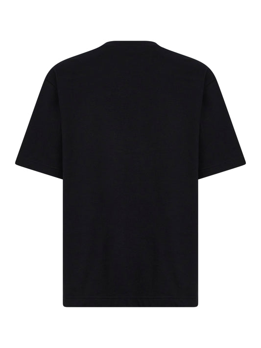T-shirt stampata in jersey nero