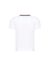 T-shirt in jersey di cotone bianco con finiture Web