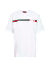 T-shirt in jersey di cotone bianco con stampa