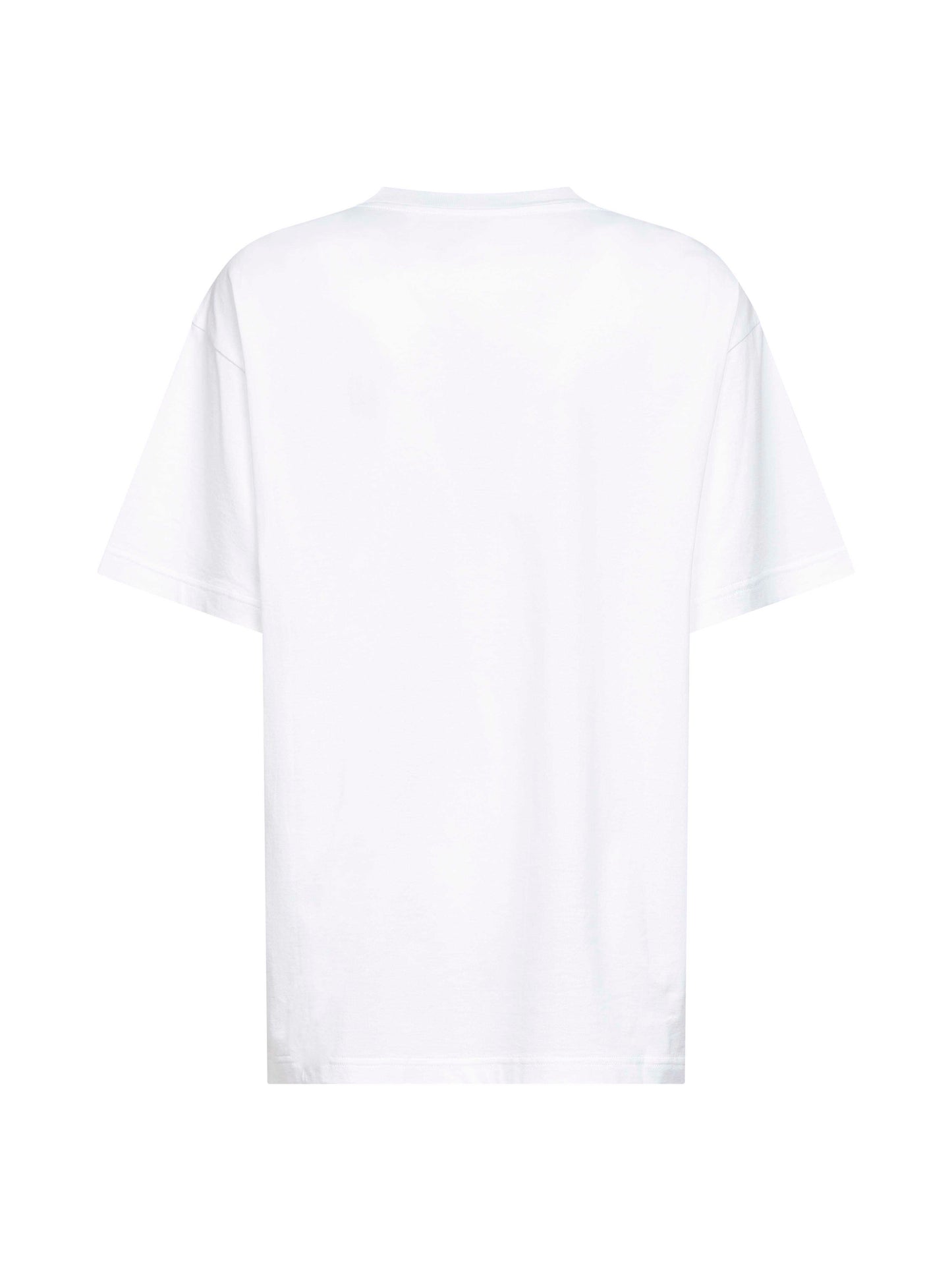 T-shirt in jersey di cotone bianco con stampa