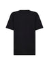 T-shirt in jersey di cotone nero con ricamo