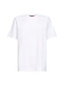T-shirt in jersey di cotone bianco con ricamo