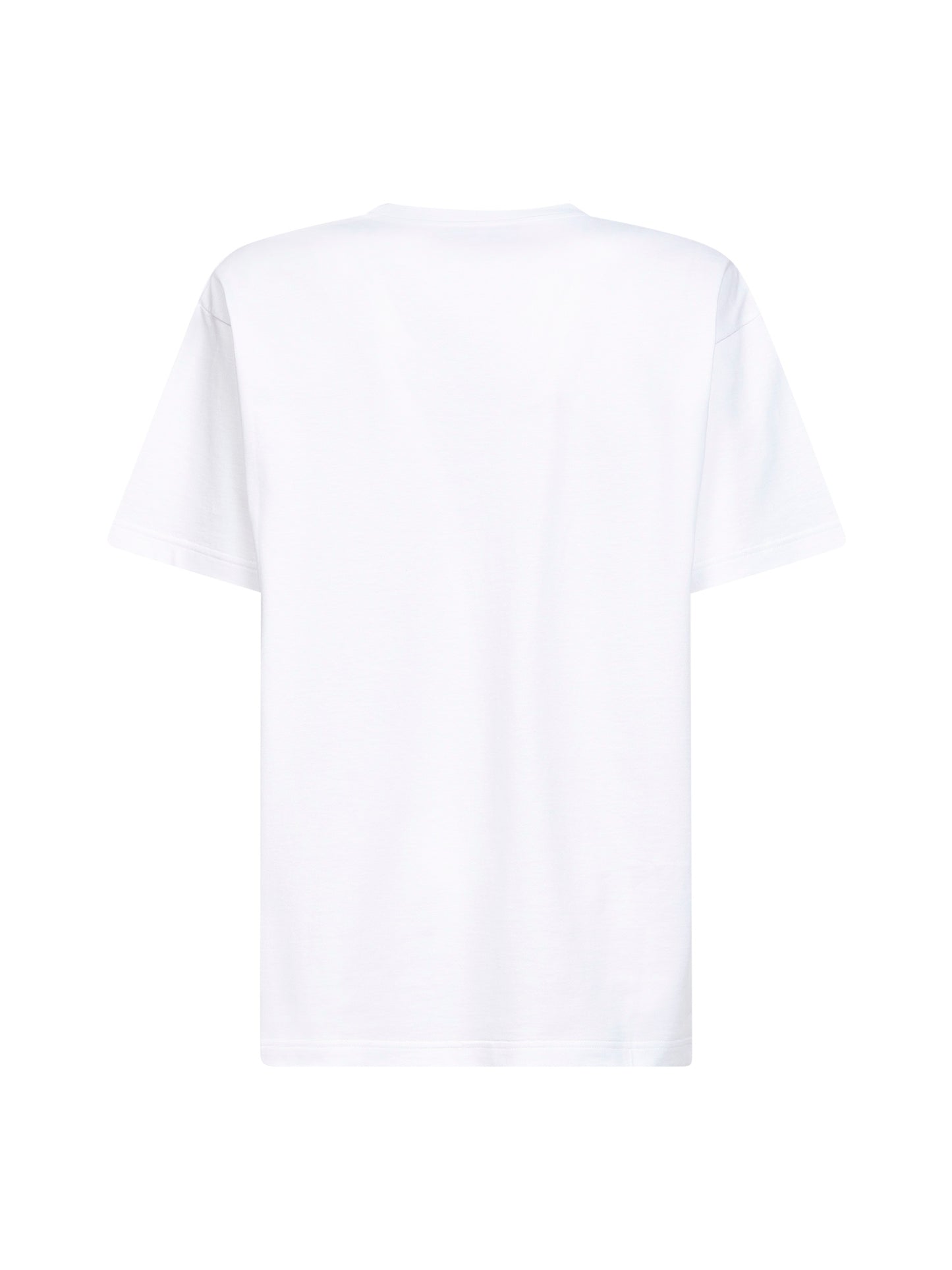 T-shirt in jersey di cotone bianco con ricamo