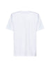T-shirt in jersey di cotone bianco con stampa