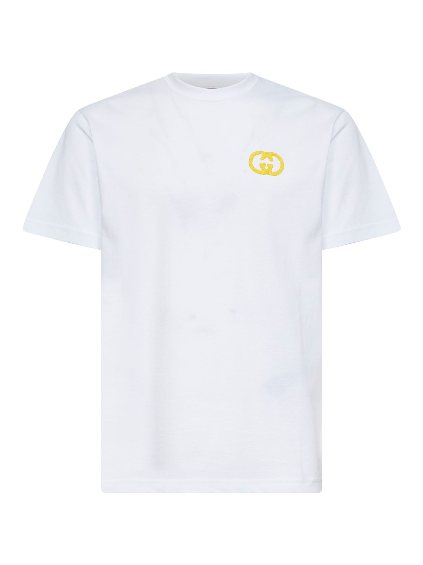 T-shirt in jersey di cotone medio bianco