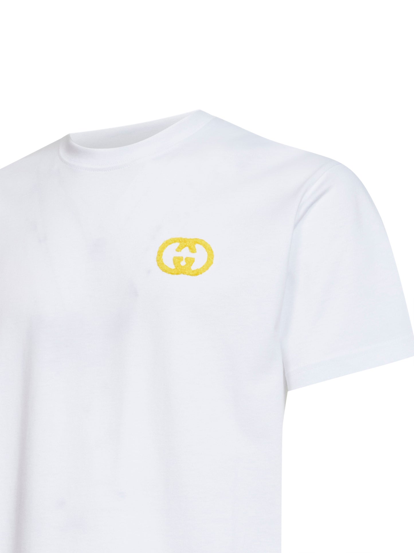 T-shirt in jersey di cotone medio bianco