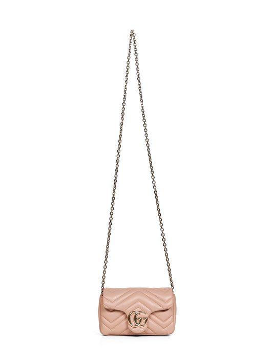 Pinky beige GG Marmont mini shoulder bag