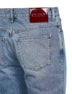 Jeans slim-fit in denim di cotone celeste