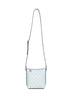 Micro borsa a secchiello GG Emblem azzurra