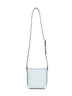 Micro borsa a secchiello GG Emblem azzurra