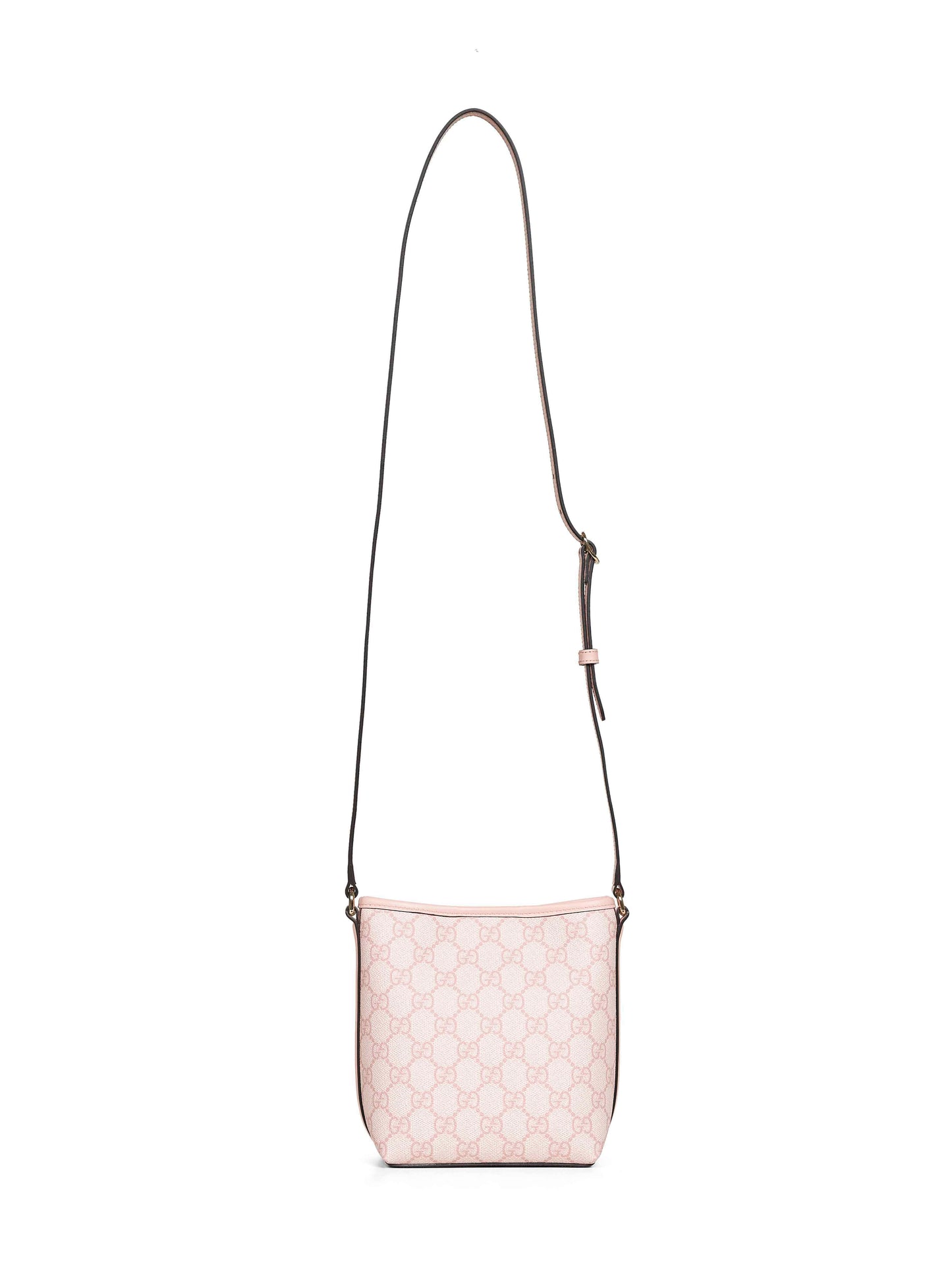 Micro borsa a secchiello GG Emblem rosa