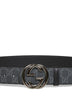 Cintura reversibile nera con fibbia Incrocio GG