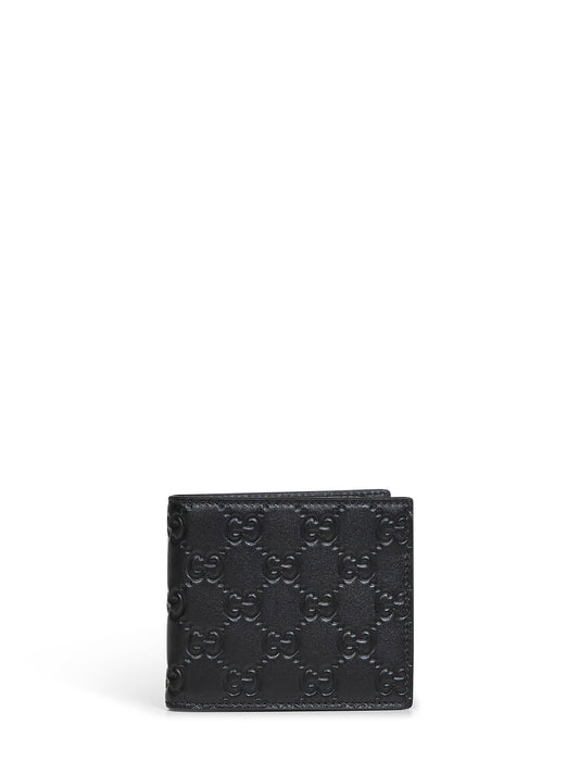 Black GG Emblem bi-fold wallet