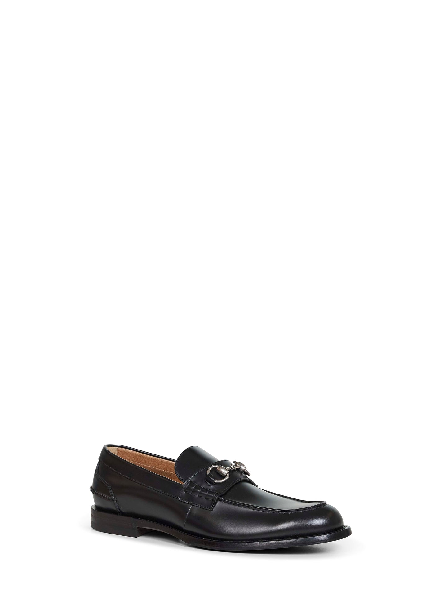 Mocassini in pelle nera con Morsetto