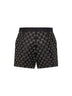 Shorts in tweed lamé nero con cristalli GG