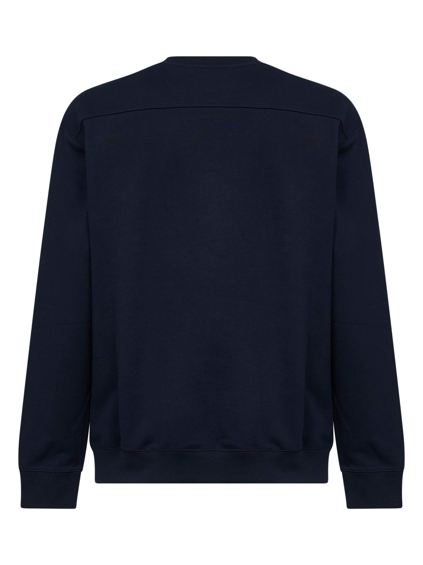 Dark blue cotton jersey embroidered sweatshirt