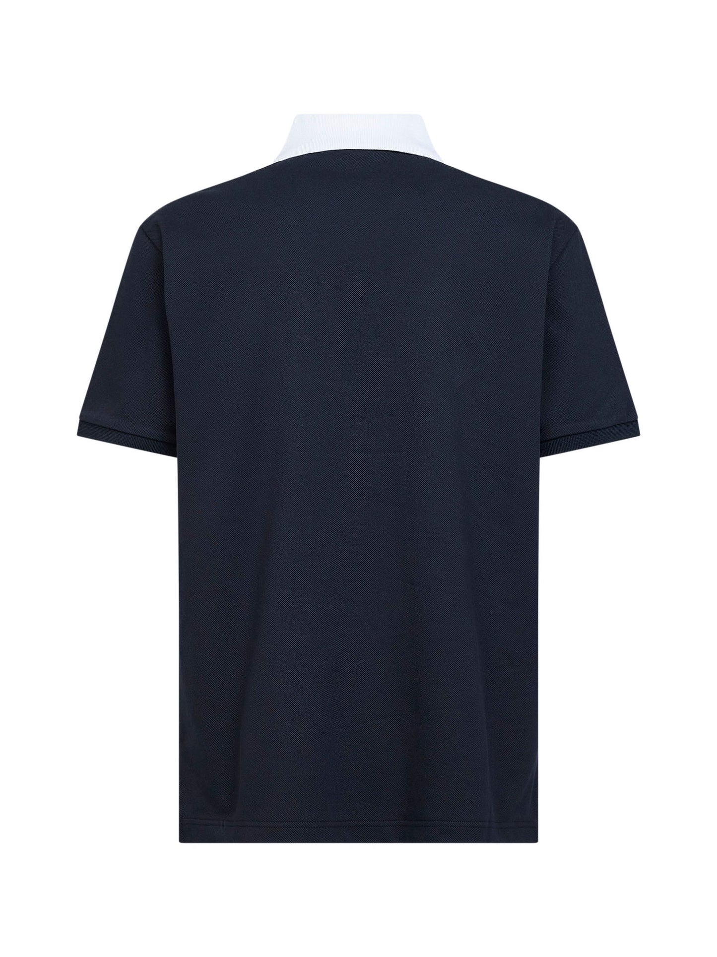 Polo in piquet di cotone stretch blu