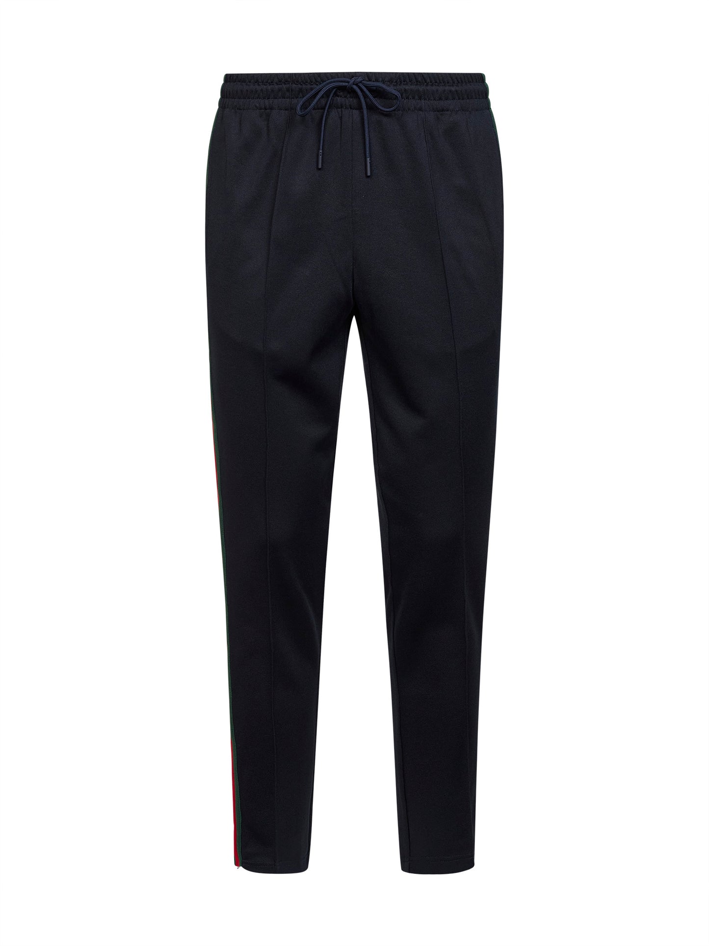 Dark blue technical jersey jogging trousers with Web